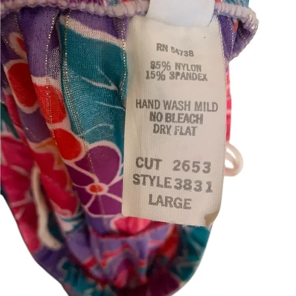 Vintage 70’s sheer floral midi skirt size M - Picture 5 of 5